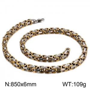 SS Gold-Plating Necklace - KN227402-Z