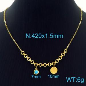 SS Gold-Plating Necklace - KN227597-Z