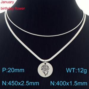 Stainless Steel Necklace - KN227606-Z