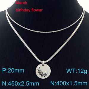 Stainless Steel Necklace - KN227608-Z