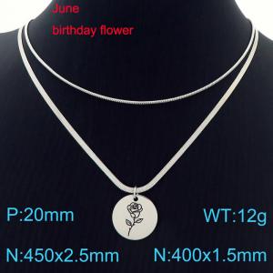Stainless Steel Necklace - KN227611-Z
