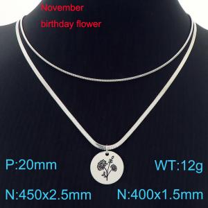 Stainless Steel Necklace - KN227616-Z