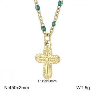 SS Gold-Plating Necklace - KN227653-Z