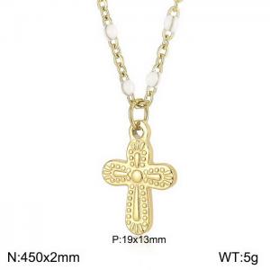 SS Gold-Plating Necklace - KN227656-Z