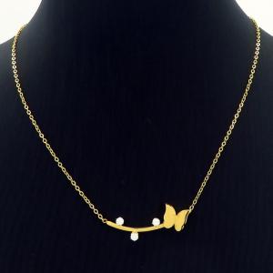 SS Gold-Plating Necklace - KN227684-SP