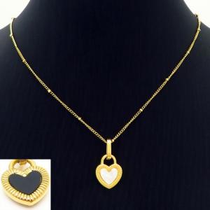 SS Gold-Plating Necklace - KN227695-SP