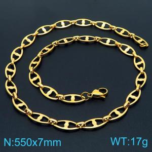 SS Gold-Plating Necklace - KN228680-Z