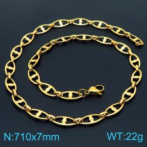 SS Gold-Plating Necklace - KN228683-Z