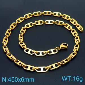 SS Gold-Plating Necklace - KN228692-Z