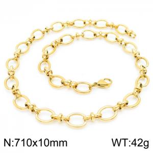 SS Gold-Plating Necklace - KN228746-Z