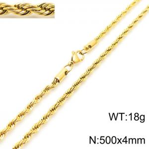 SS Gold-Plating Necklace - KN228846-Z