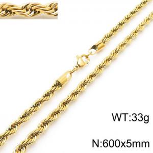SS Gold-Plating Necklace - KN228857-Z