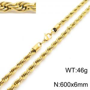 SS Gold-Plating Necklace - KN228871-Z
