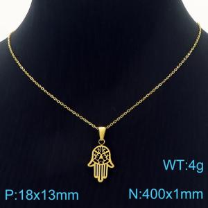 SS Gold-Plating Necklace - KN228904-KC