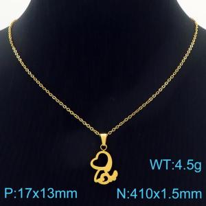 SS Gold-Plating Necklace - KN228910-KC