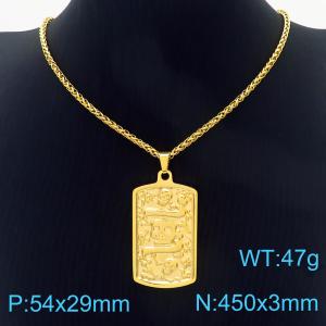 SS Gold-Plating Necklace - KN228915-KLHQ
