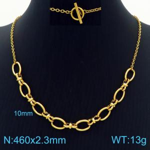 SS Gold-Plating Necklace - KN228916-Z