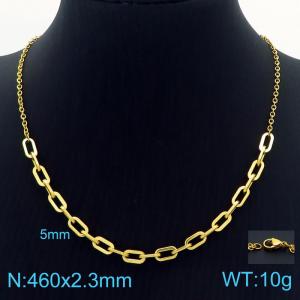 SS Gold-Plating Necklace - KN228921-Z