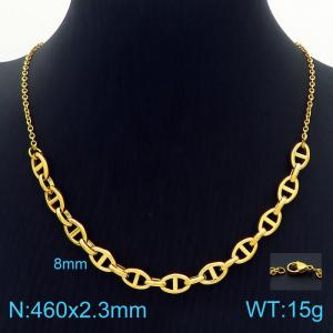 SS Gold-Plating Necklace - KN228923-Z