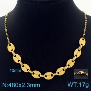SS Gold-Plating Necklace - KN228927-Z