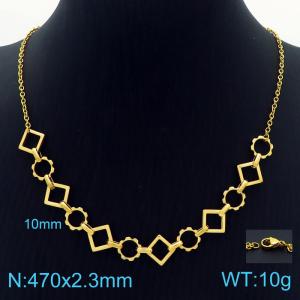 SS Gold-Plating Necklace - KN228929-Z