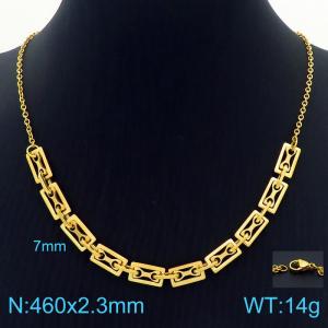 SS Gold-Plating Necklace - KN228931-Z
