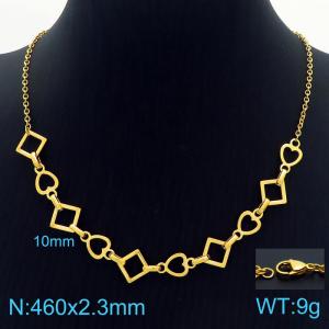 SS Gold-Plating Necklace - KN228933-Z