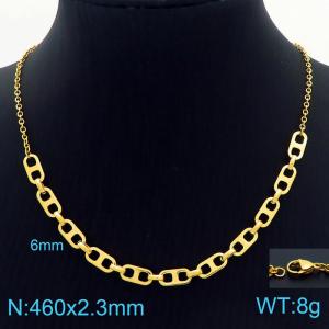SS Gold-Plating Necklace - KN228935-Z