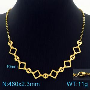 SS Gold-Plating Necklace - KN228937-Z