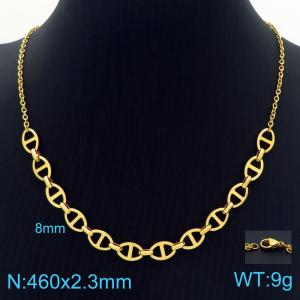 SS Gold-Plating Necklace - KN228941-Z