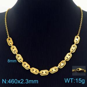 SS Gold-Plating Necklace - KN228943-Z