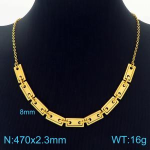 SS Gold-Plating Necklace - KN228947-Z