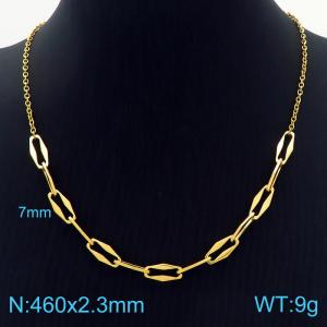 SS Gold-Plating Necklace - KN228949-Z
