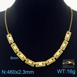 SS Gold-Plating Necklace - KN228951-Z
