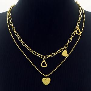 SS Gold-Plating Necklace - KN229084-HM