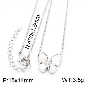 Stainless Steel Stone Necklace - KN229142-GC