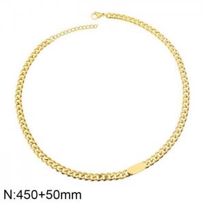 SS Gold-Plating Necklace - KN229210-WGJP