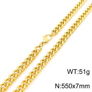 SS Gold-Plating Necklace - KN229224-Z