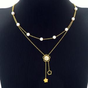 SS Gold-Plating Necklace - KN229266-HM