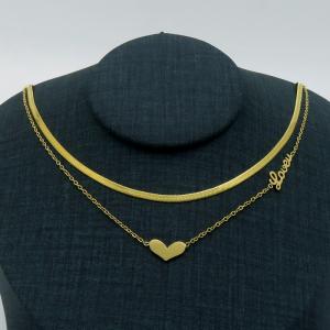 SS Gold-Plating Necklace - KN229400-KL