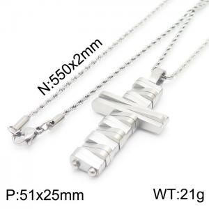 Stainless Steel Necklace - KN229451-KFC