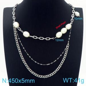 Stainless Steel Necklace - KN229608-Z