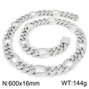 Stainless Steel Stone Necklace - KN229721-JL