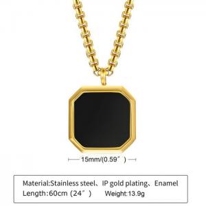 SS Gold-Plating Necklace - KN229752-WGSF