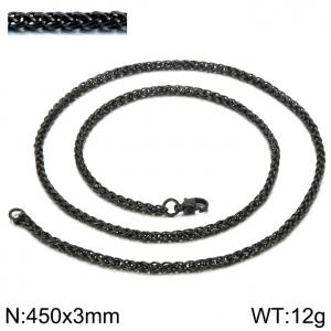 Stainless Steel Black-plating Necklace - KN230152-Z