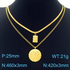 SS Gold-Plating Necklace - KN230263-KFC