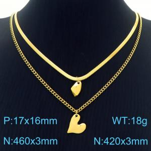 SS Gold-Plating Necklace - KN230275-KFC