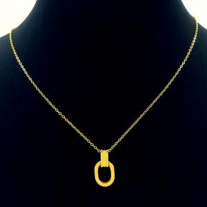 SS Gold-Plating Necklace - KN230341-CM