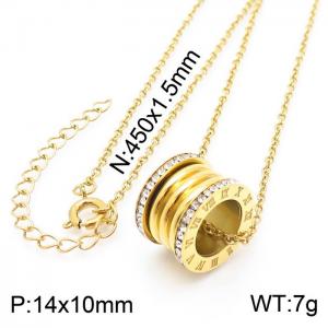 Stainless Steel Stone Necklace - KN230353-K