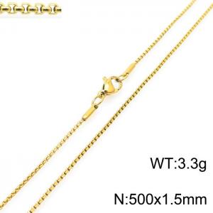 SS Gold-Plating Necklace - KN230391-Z